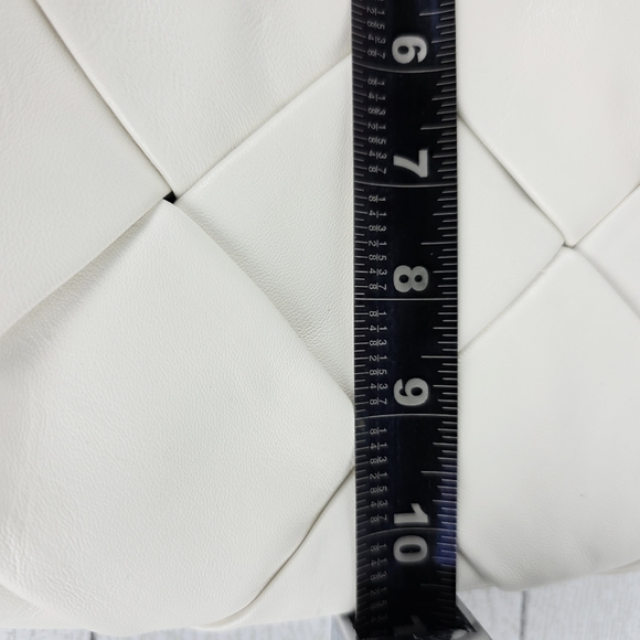 ANTONIO MELANI‎ Leather Elegant White Woven Handbag - Picture 8 of 12